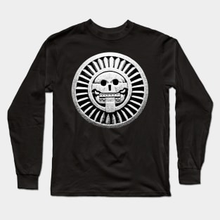 Aztec Skull (stone) Long Sleeve T-Shirt